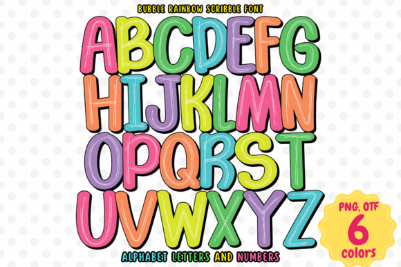 Bring Playful Energy to Your Designs with Bubble Rainbow Scribble
