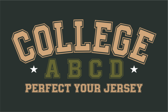 College Abcd: The Bold Typeface for Athletic and Vintage Designs