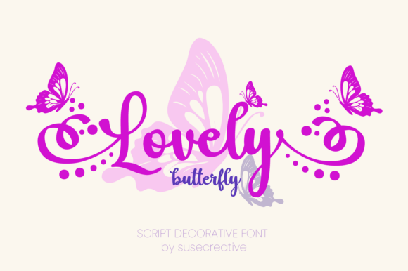 Enchanting Typography: The Grace of Lovely Butterfly Script