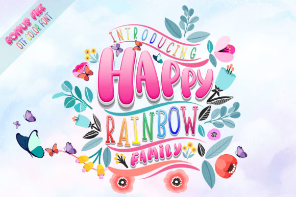 Happy Rainbow Family: A Font Trio for Playful, Authentic Design