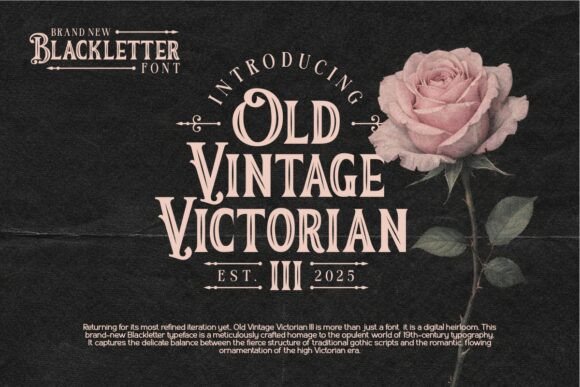 Old Vintage Victorian III: A Typeface with Bold Character