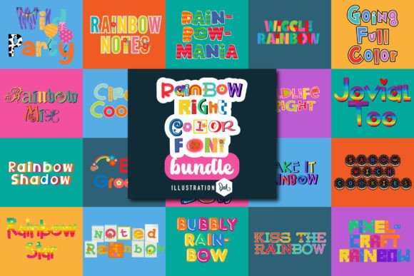 Paint Your Brand with the Full Spectrum: The Rainbow Right Font Bundle