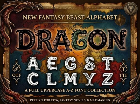 Unleash the Dragon: A Typeface Forged in Fantasy
