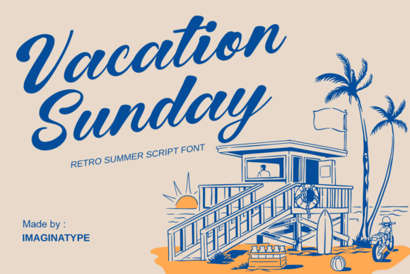 Vacation Sunday: A Retro Script Font for Timeless Designs