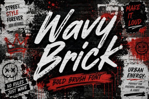 Wavy Brick: The Dynamic Font for Bold, Expressive Designs
